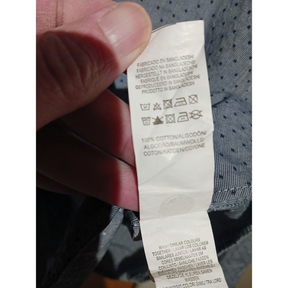 Primark Mens Pokadot Slim Fit Button-down Shirt. Size M - Picture 12 of 12